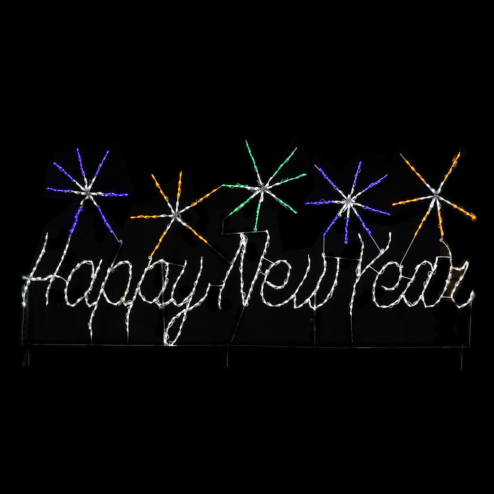 LED Animated Happy New Year Sign