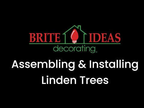 LED 12 Linden Tree, Brown Trunk, Warm White Lights