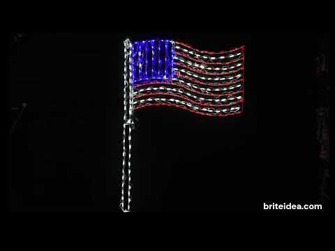 American Flag with Pole - Twinkle