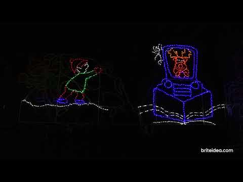 Animated Reindeer Plowing Scene