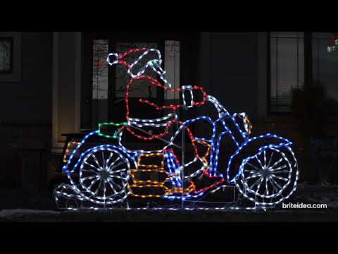 LED Santa on Motorcycle