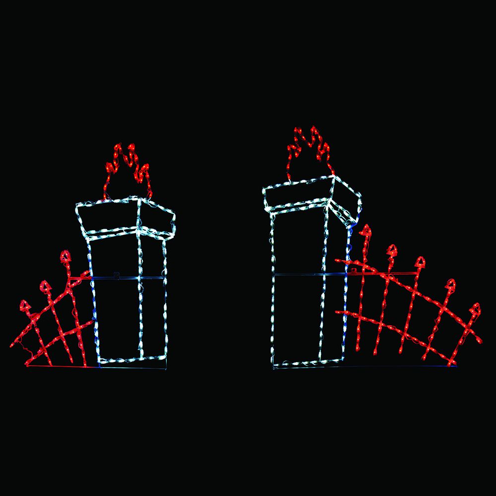 LED Cemetery Fence Display