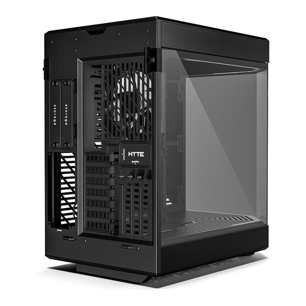 HYTE CS-HYTE-Y60-B Modern Aesthetic Dual Chamber Mid-Tower ATX Computer Gaming Case with PCIE 4.0 Riser Cable Included - Black