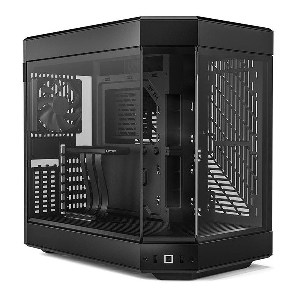HYTE CS-HYTE-Y60-B Modern Aesthetic Dual Chamber Mid-Tower ATX Computer Gaming Case with PCIE 4.0 Riser Cable Included - Black