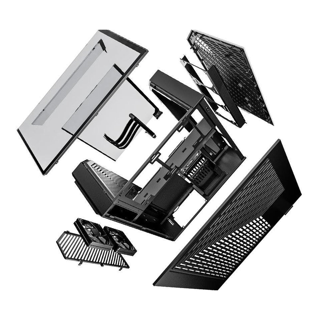 HYTE CS-HYTE-Y60-B Modern Aesthetic Dual Chamber Mid-Tower ATX Computer Gaming Case with PCIE 4.0 Riser Cable Included - Black