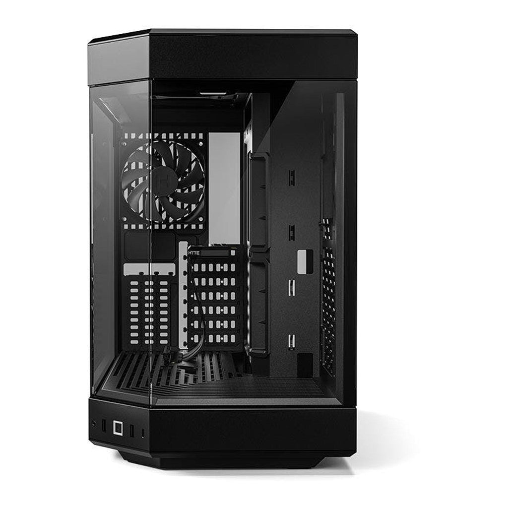 HYTE CS-HYTE-Y60-B Modern Aesthetic Dual Chamber Mid-Tower ATX Computer Gaming Case with PCIE 4.0 Riser Cable Included - Black