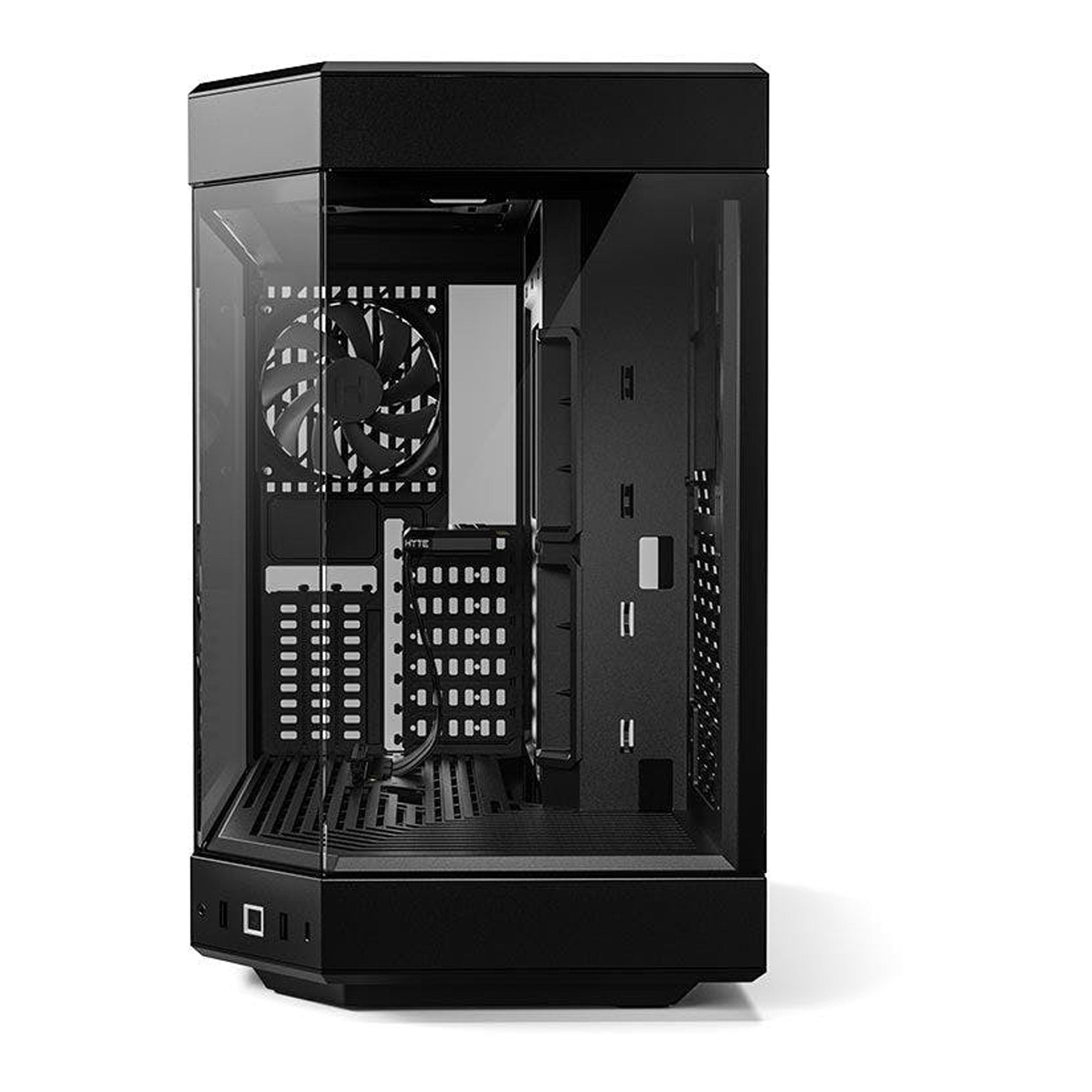 HYTE CS-HYTE-Y60-B Modern Aesthetic Dual Chamber Mid-Tower ATX Computer Gaming Case with PCIE 4.0 Riser Cable Included - Black