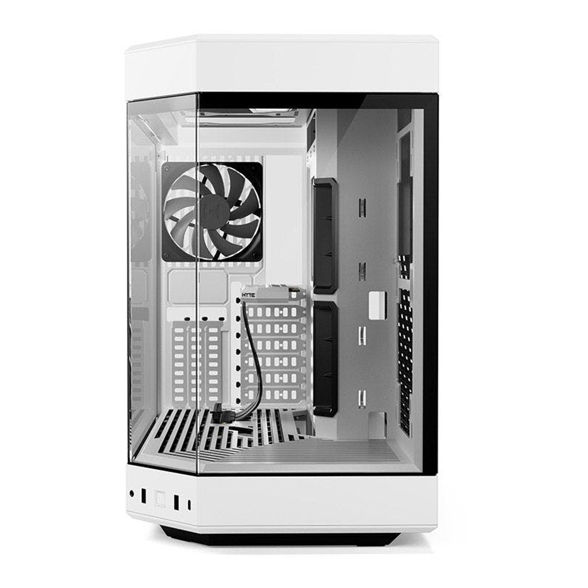 HYTE CS-HYTE-Y60-WW Modern Aesthetic Dual Chamber Mid-Tower ATX Computer Gaming Case with PCIE 4.0 Riser Cable Included - Snow White