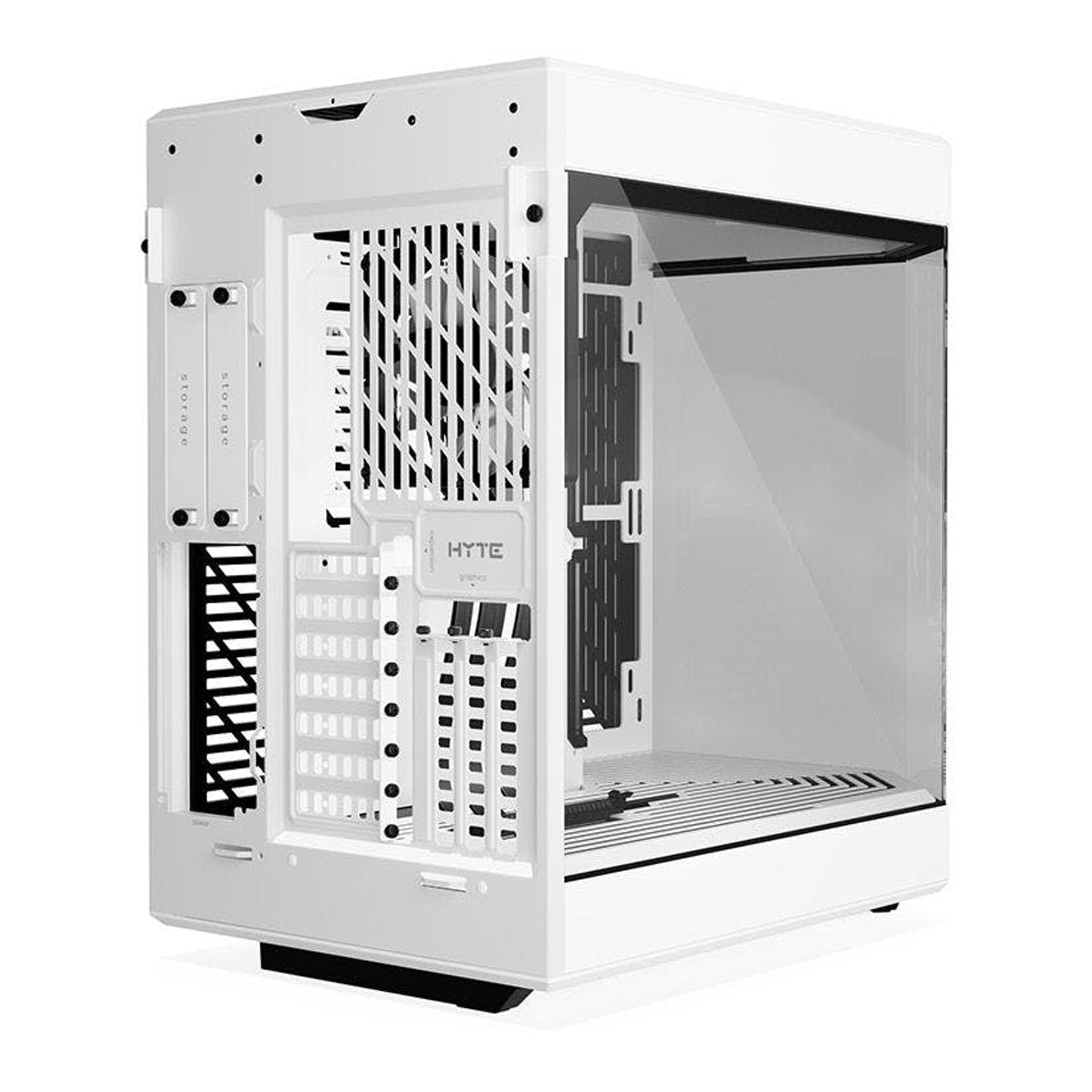 HYTE CS-HYTE-Y60-WW Modern Aesthetic Dual Chamber Mid-Tower ATX Computer Gaming Case with PCIE 4.0 Riser Cable Included - Snow White