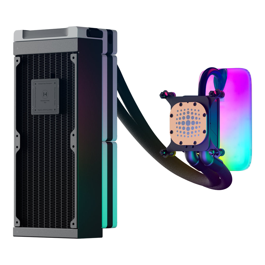 HYTE THICC Q60 240mm AIO Digital Processor Liquid Cooler with 5" Ultraslim IPS Display
