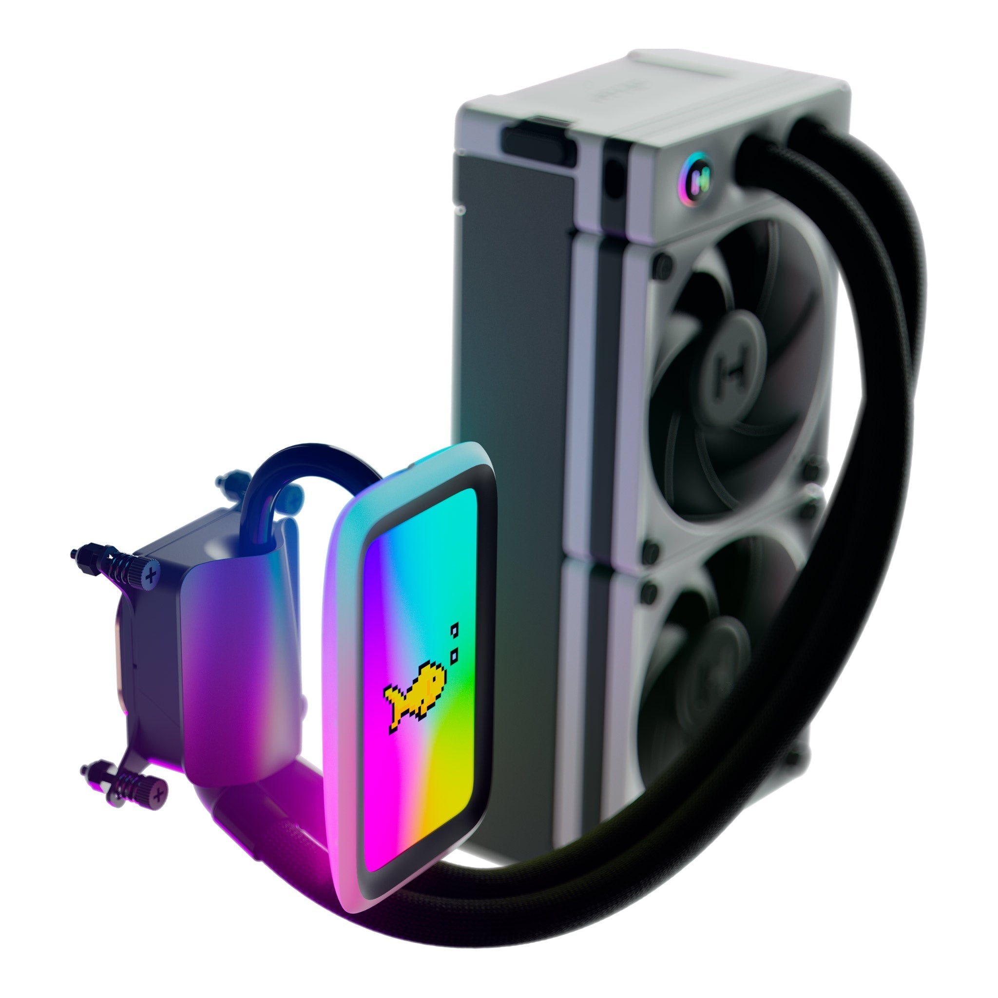 HYTE THICC Q60 240mm AIO Digital Processor Liquid Cooler with 5" Ultraslim IPS Display