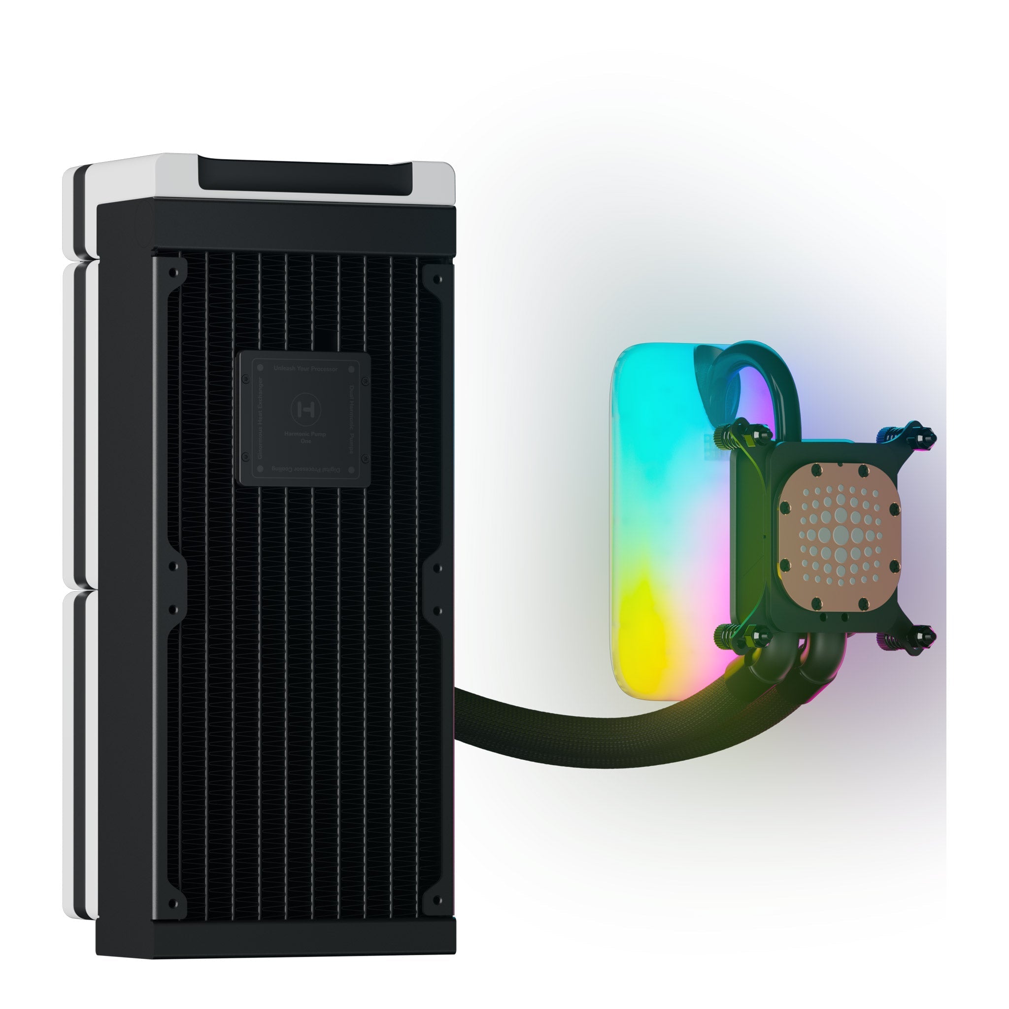 HYTE THICC Q60 240mm AIO Digital Processor Liquid Cooler with 5" Ultraslim IPS Display