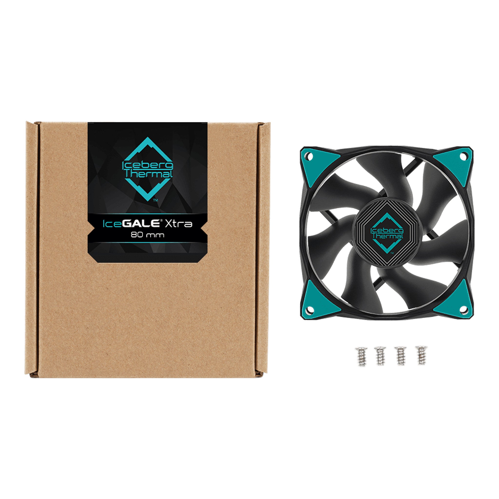 Iceberg Thermal ICEGALE08-C0A 80mm IceGALE Xtra Case Fan - Black