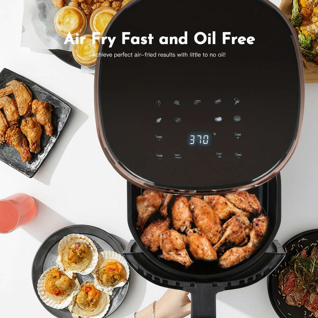 3.6QT Digital Air Fryer with Touch Screen – Oil-Free Healthy Cooking