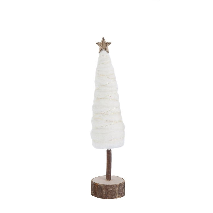 Cream Wood Christmas Tree