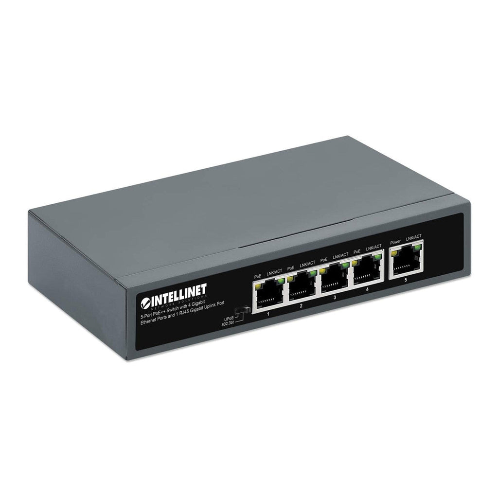 Intellinet 562010 5-Port PoE++ Switch with 4 Gigabit Ethernet Ports and 1 RJ45 Gigabit Uplink Port