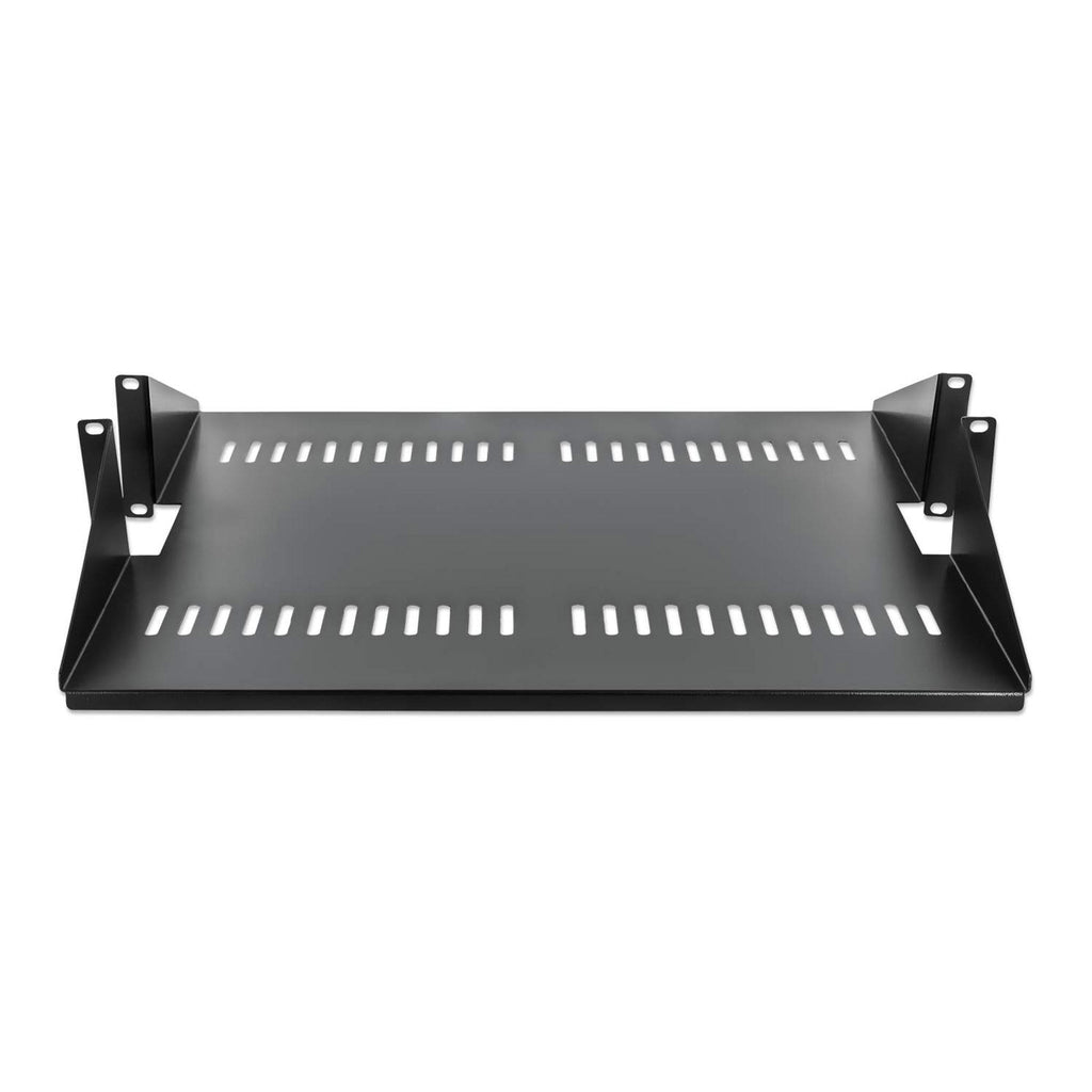 Intellinet 714877 2U 19" Double-Sided Vented Cantilever Shelf - Black