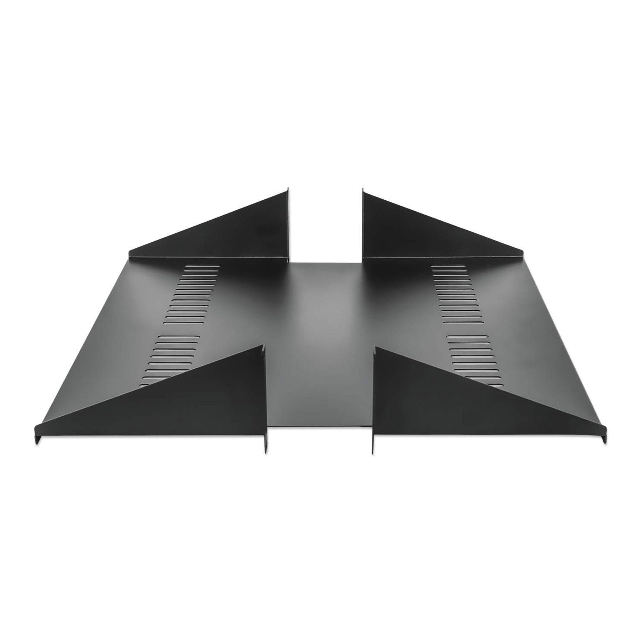 Intellinet 714877 2U 19" Double-Sided Vented Cantilever Shelf - Black