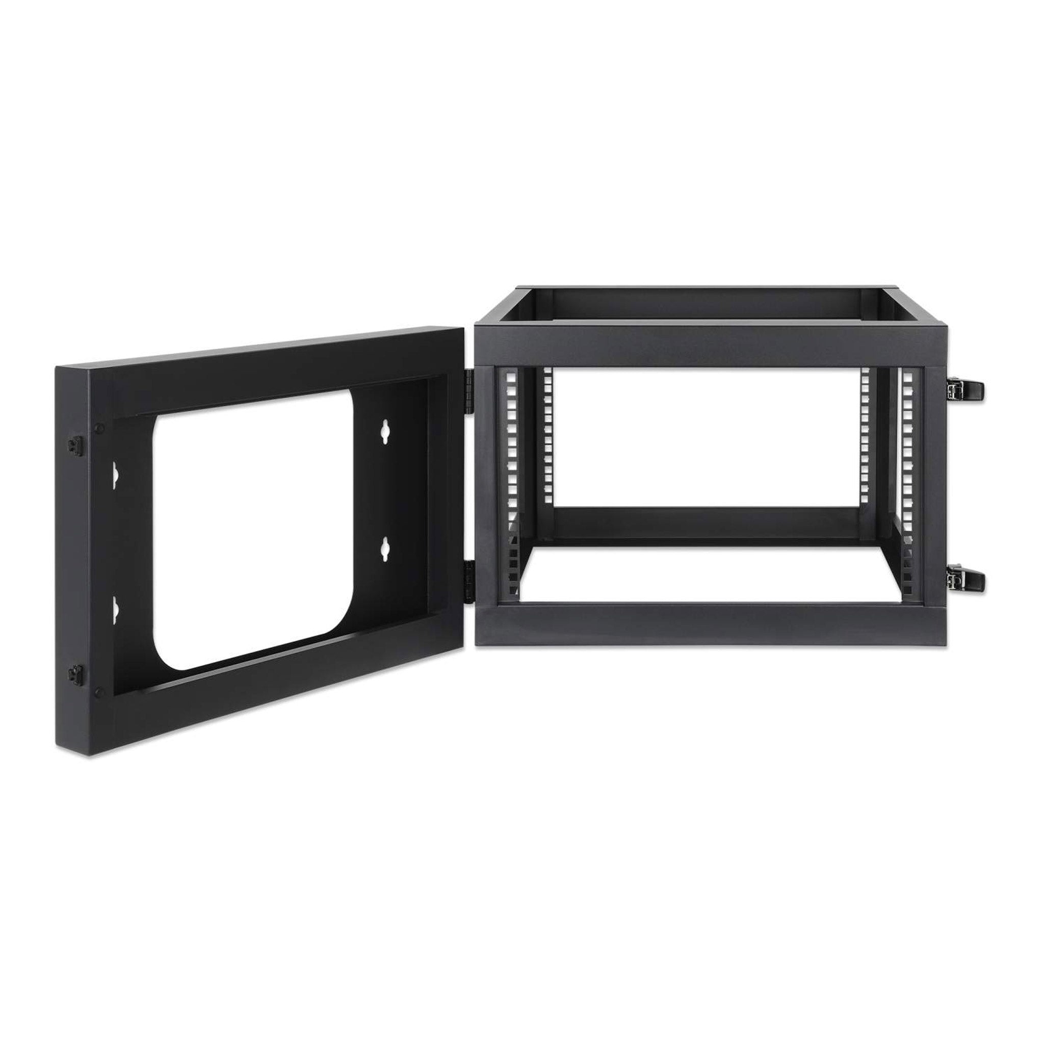 Intellinet 716031 19" 6U Wall Mount Open Frame Network Rack - Rear-Hinged Swing Frame