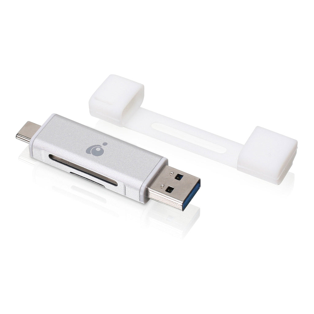 IOGEAR GFR3C12 USB-C Duo Mobile Device Card Reader/Writer