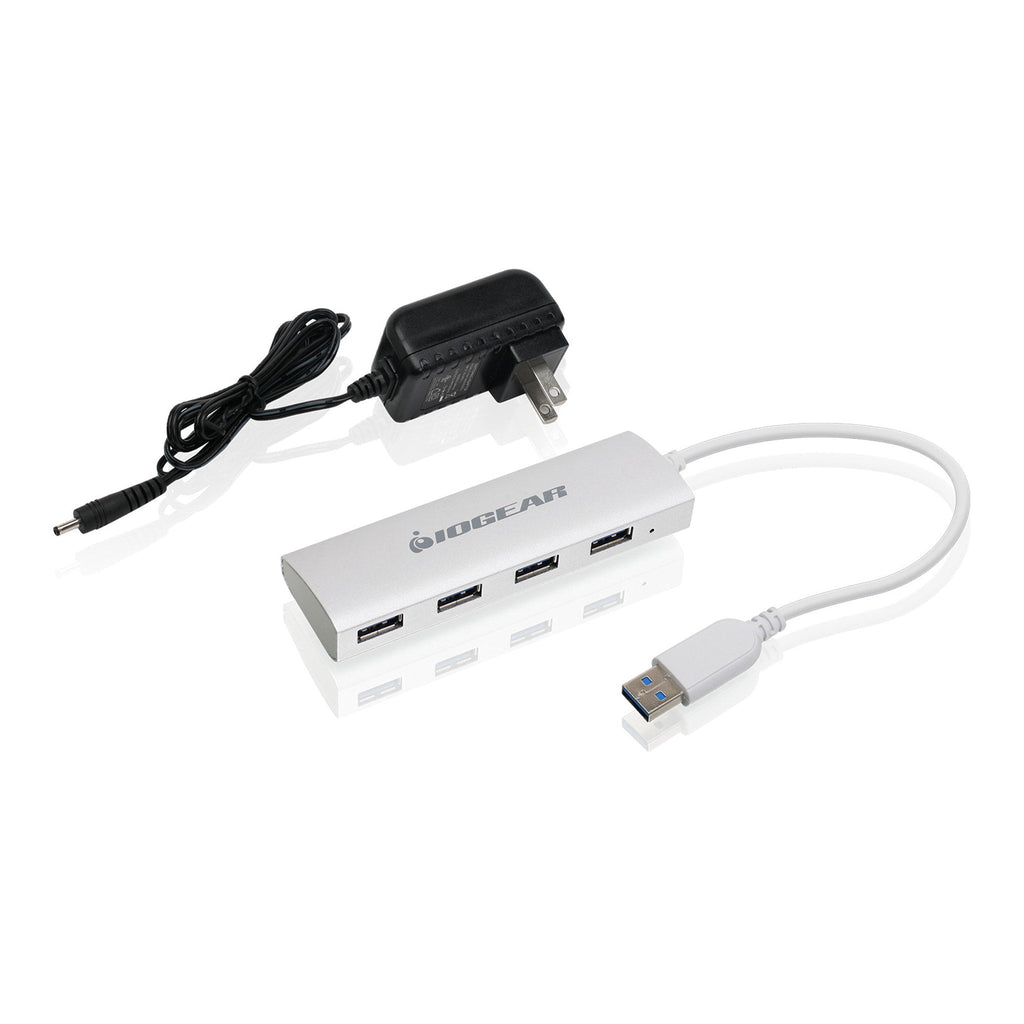 IOGEAR GUH304P 4-Port USB 3.0 Powered Aluminum Hub