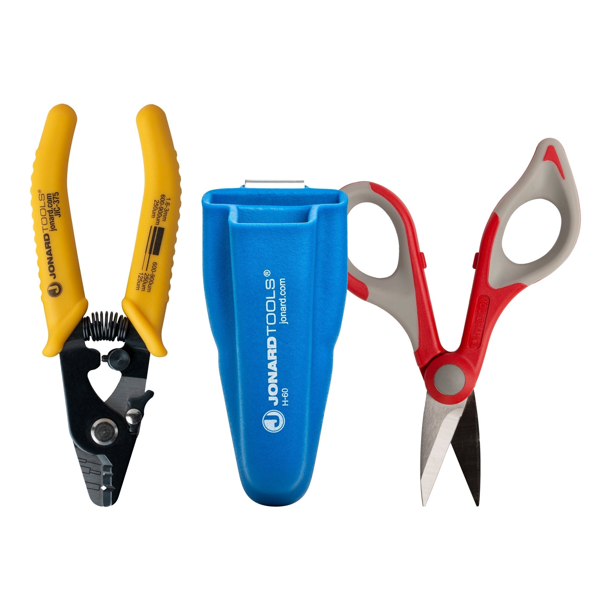 Jonard Tools TK-350 Fiber Stripper & Kevlar Shears Kit with Molded Pouch