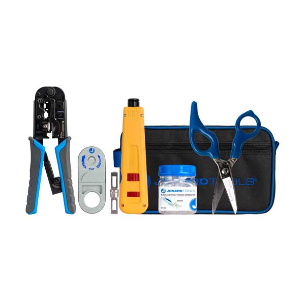 Jonard Tools VDV Installation Tool Kit with Network Crimping Tool (TK-RJ550)