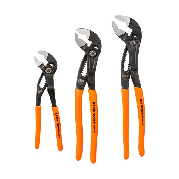 Klein Tools 3-Piece Quick Adjust Klaw Pump Pliers Set (D5053BKIT)