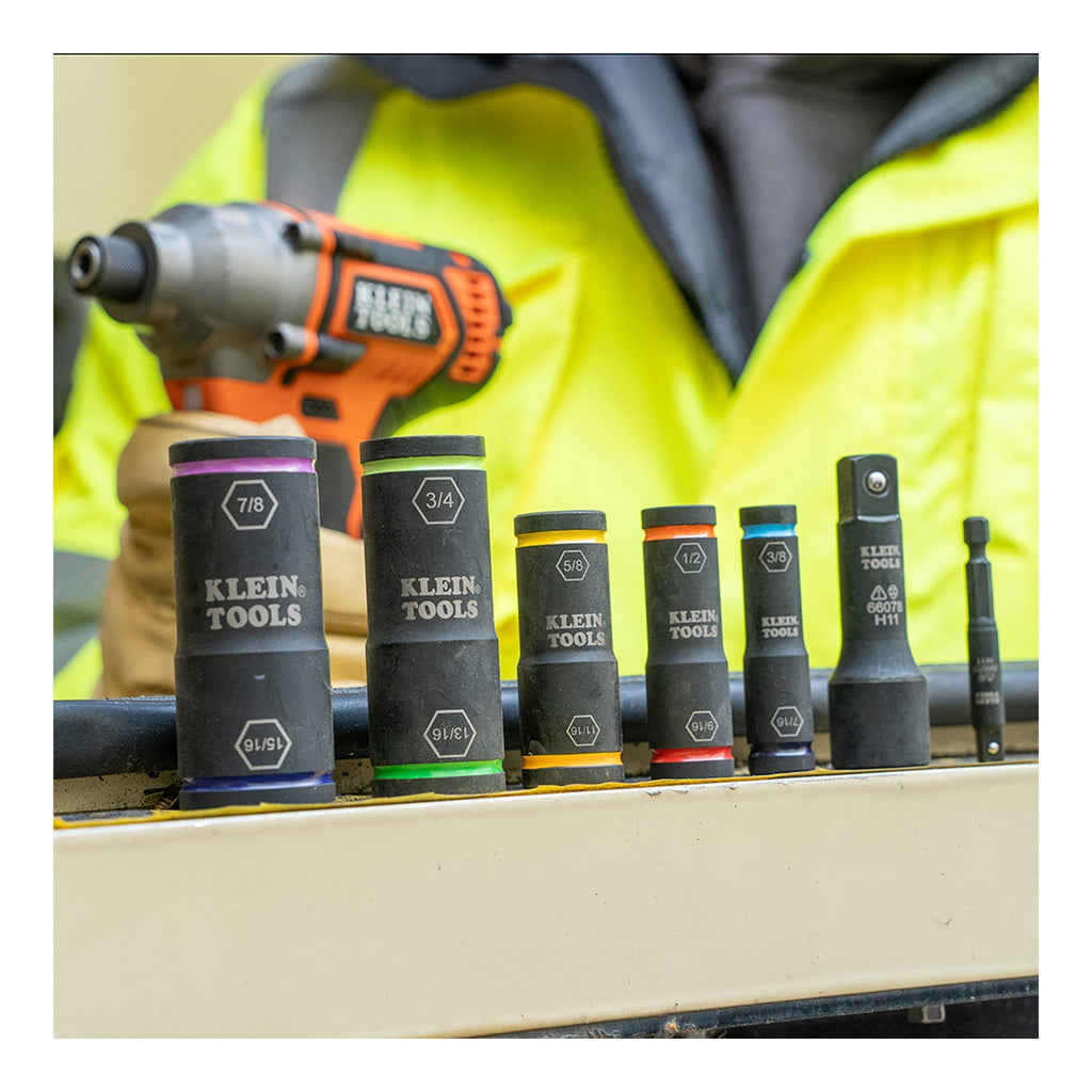 Klein Tools 66070 7-Piece Flip Impact Socket Set