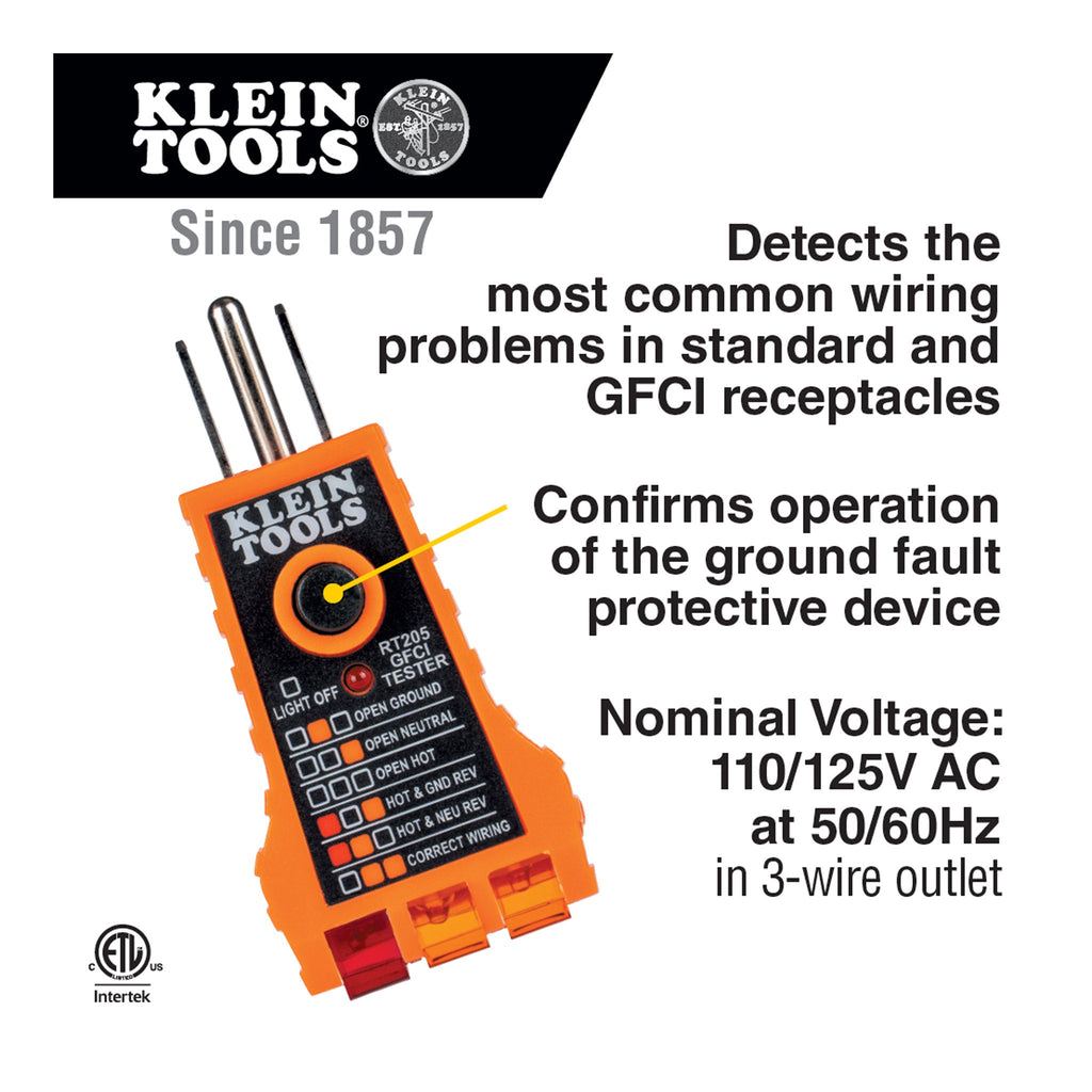 Klein Tools NCVT1PKIT Non-Contact Voltage and GFCI Receptacle Test Kit
