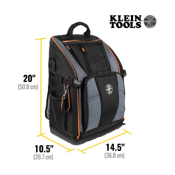 Klein Tools Tradesman Pro Tool Station Tool Bag Backpack - 27-Pockets (62482)