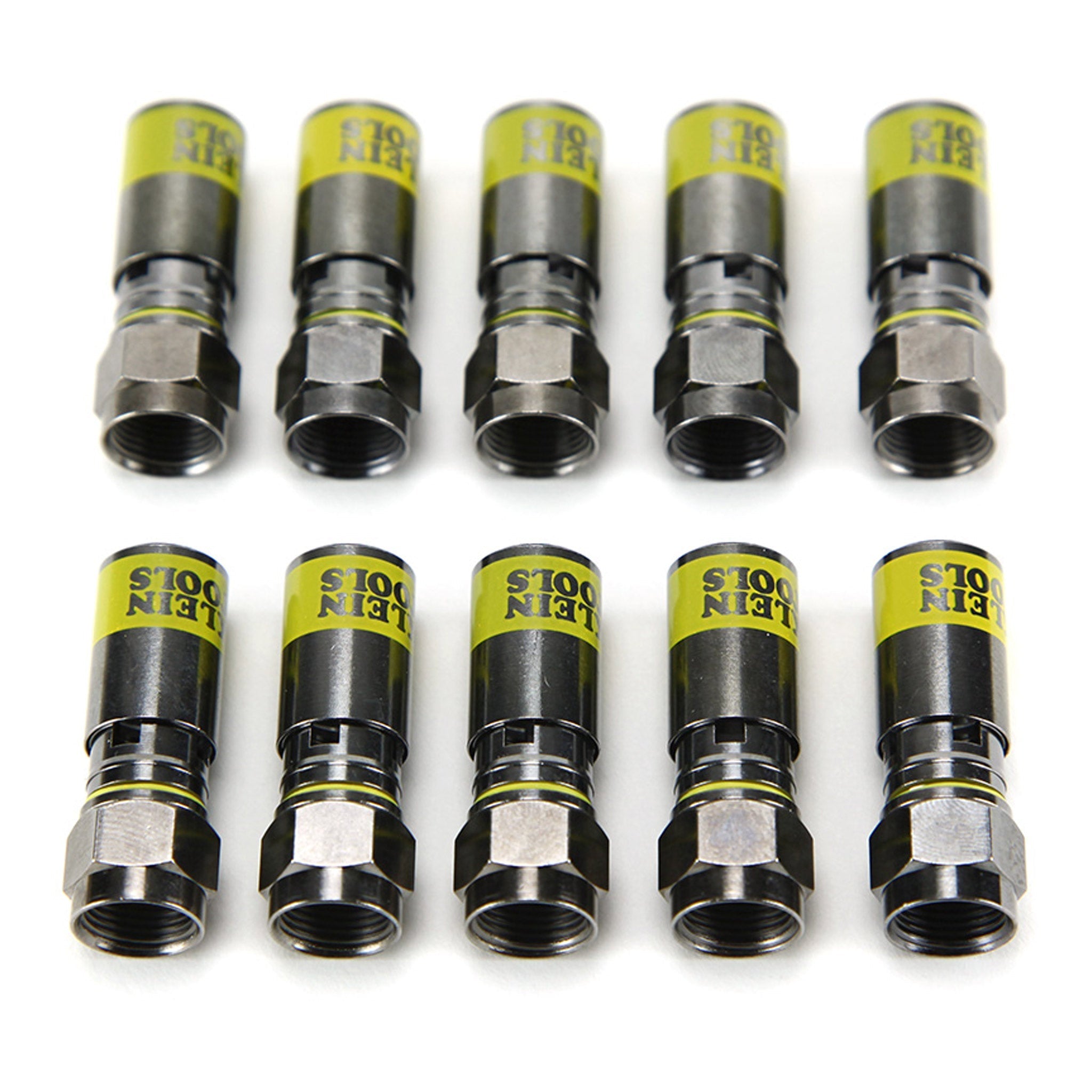 Klein Tools VDV812-606 Universal F Compression Connectors RG6/6Q - 10-Pack