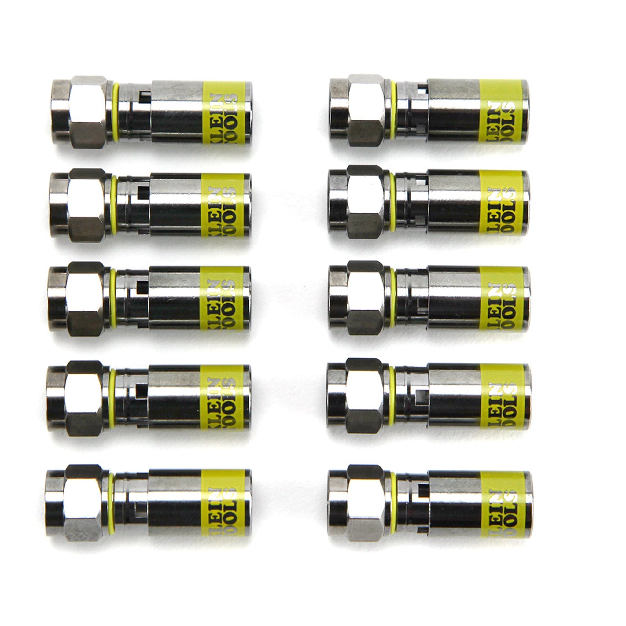Klein Tools VDV812-606 Universal F Compression Connectors RG6/6Q - 10-Pack