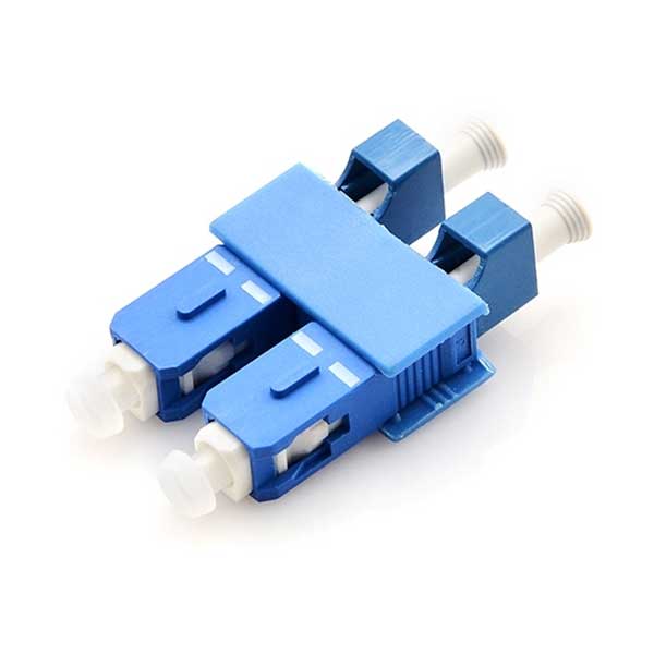 LC Female to SC Male Hybrid Duplex OS2 Single Mode Plastic Fiber Optic Adapter/Coupler without Flange