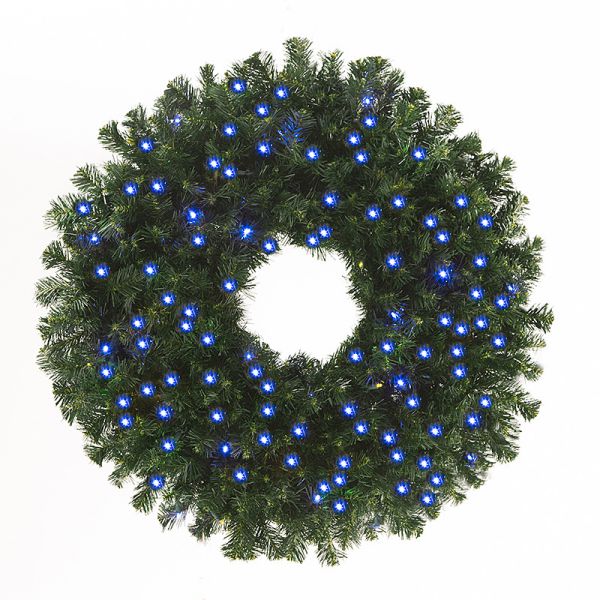 36" Sierra Wreath w/ Concave LED Lights