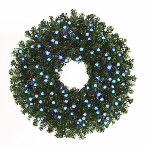 36" Sierra Wreath w/ Concave LED Lights