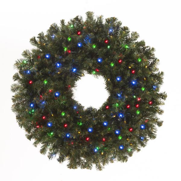 36" Sierra Wreath w/ Concave LED Lights