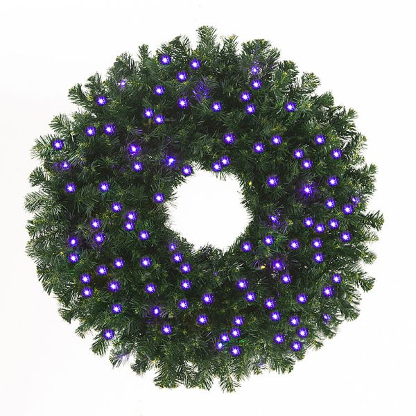 36" Sierra Wreath w/ Concave LED Lights