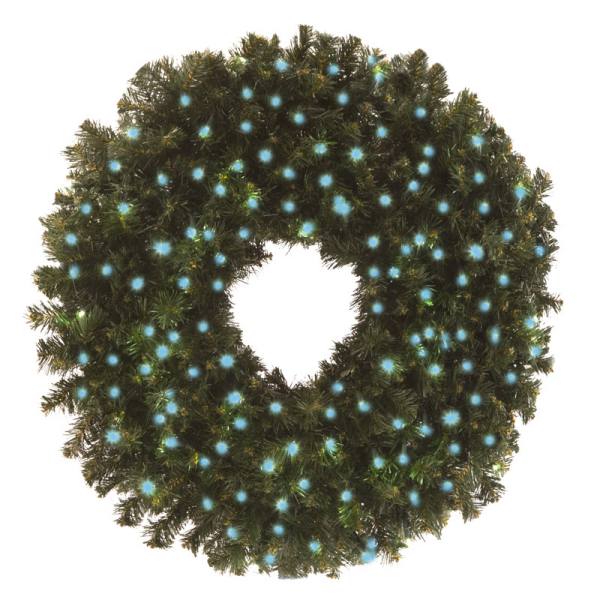 48" Sierra Wreath with Concave LED Lights