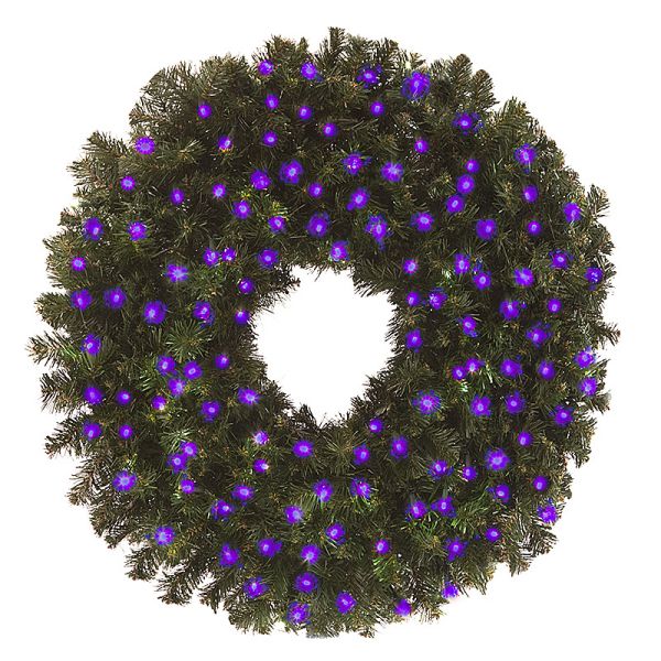 48" Sierra Wreath with Concave LED Lights