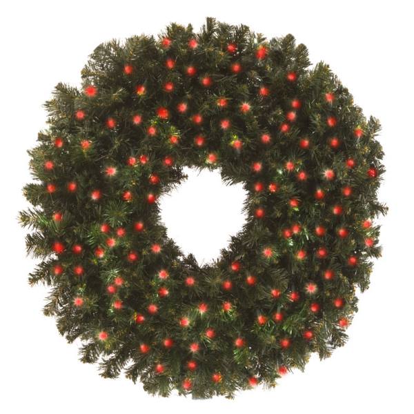 48" Sierra Wreath with Concave LED Lights