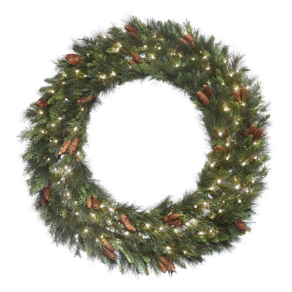 LED 60" Mixed Noble Wreath with White Concaves