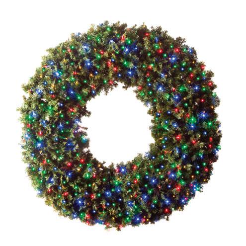 84" Wreath with Concave LED lights