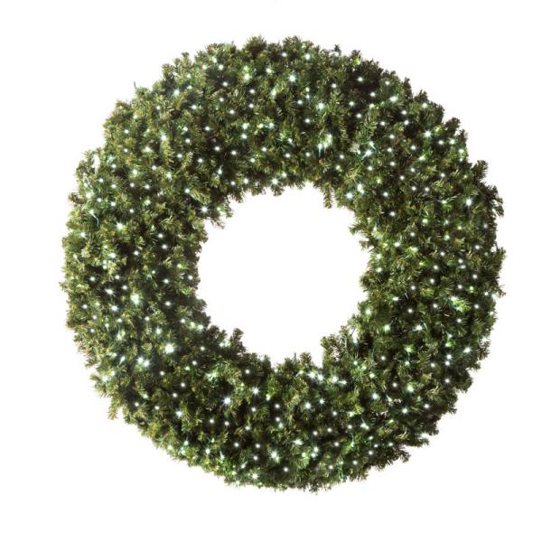 84" Wreath with Concave LED lights