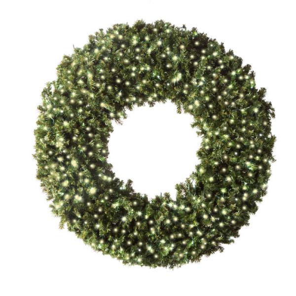 84" Wreath with Concave LED lights