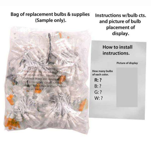 Right facing Angel LED Replacement Strand