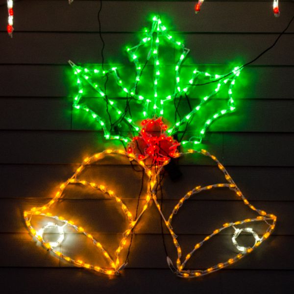 LED Blinking Bell with Holly