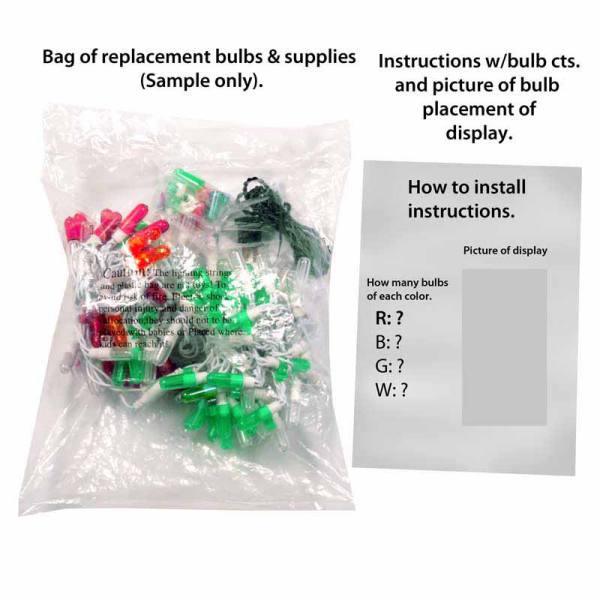 LED 3D Gift Box Replacement Strand