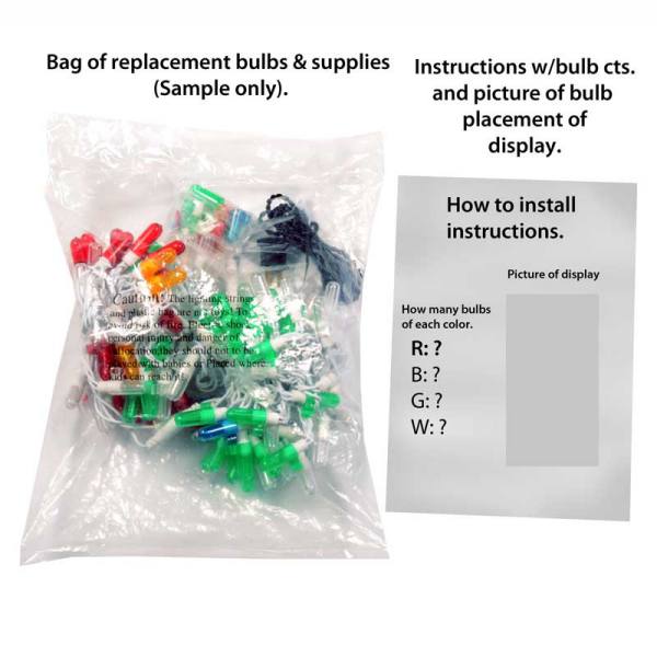 LED Merry Christmas Red/Green Replacement Strand