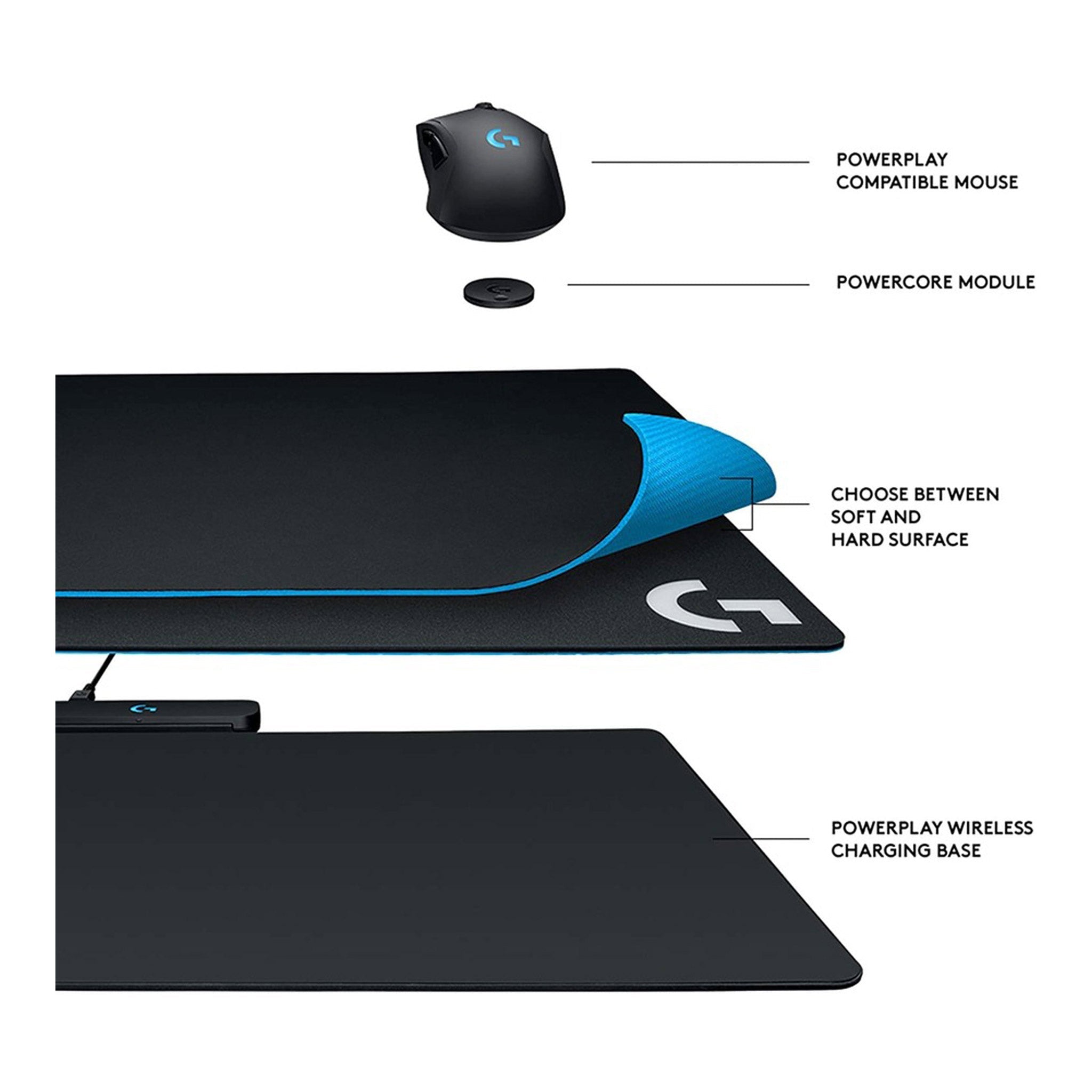 Logitech 943-000109 G PowerPlay Wireless Charging System - Black